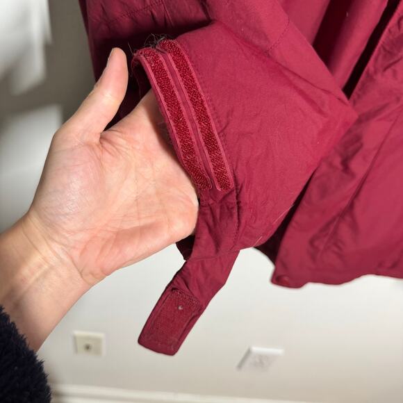 L.L.Bean Men's Performance Fleece-Lined Windbreaker Jacket M Red Gorpcore Outdoo - Picture 12 of 12